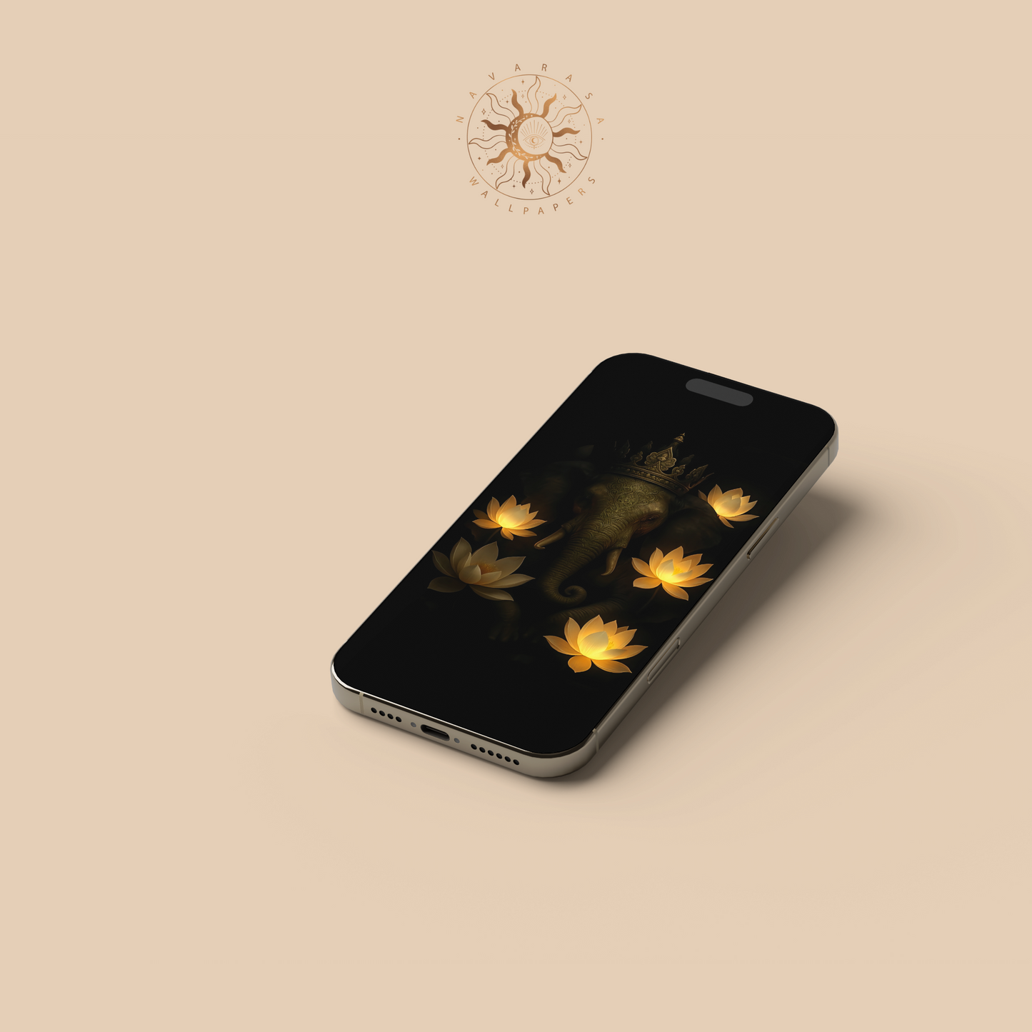 Glowing Ganesha wallpaper
