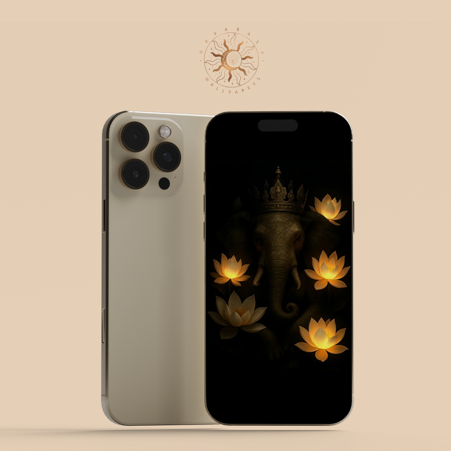 Glowing Ganesha wallpaper