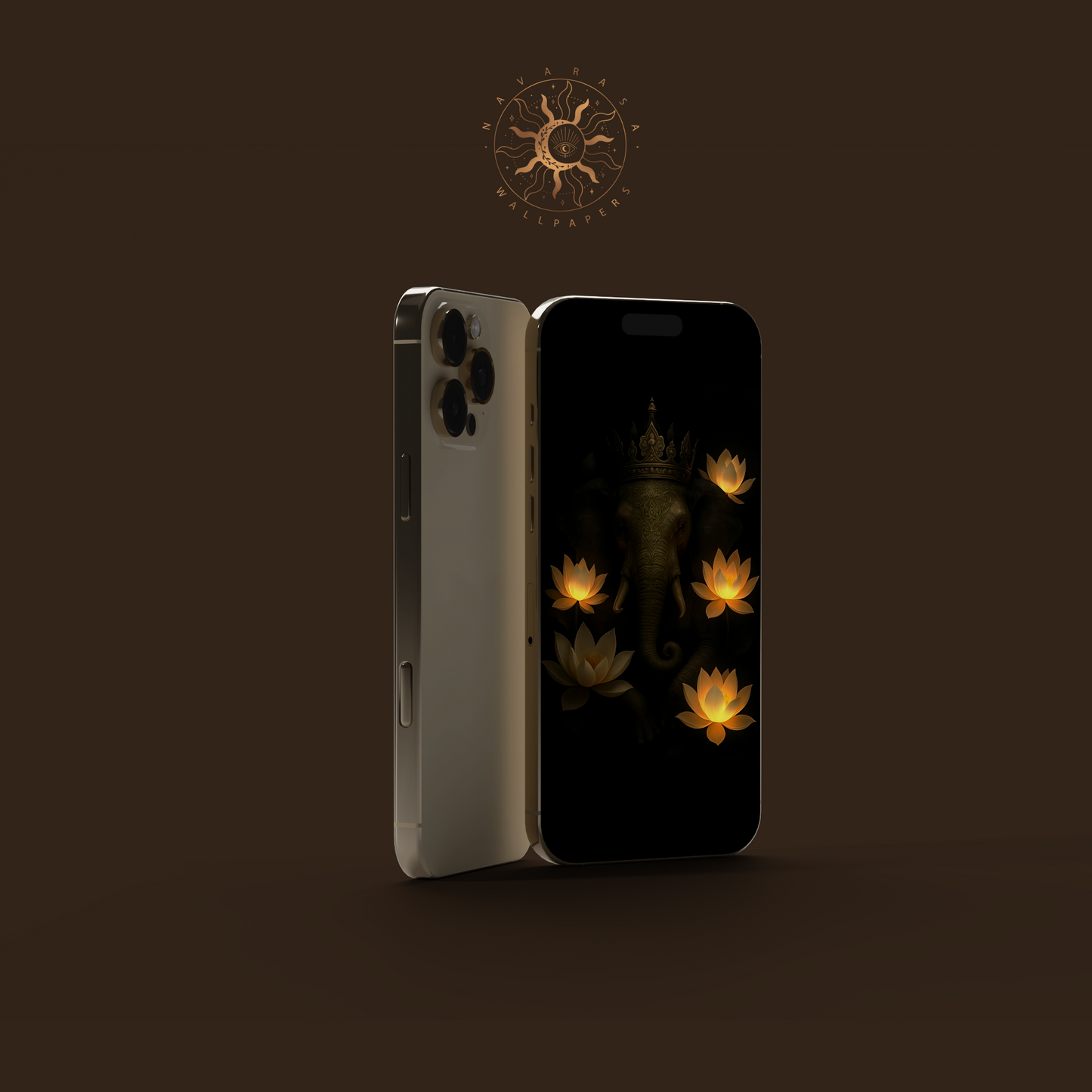 Glowing Ganesha wallpaper